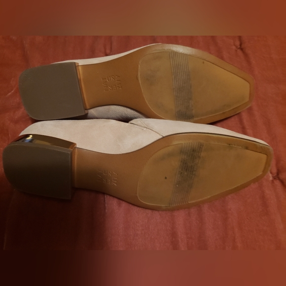 Naturalizer Womens Collette Suede Slip-on Flats size 8W Blush with Gold Heel - Picture 3 of 6